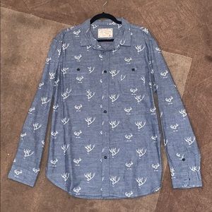 Gray Denim Button Down Shirt